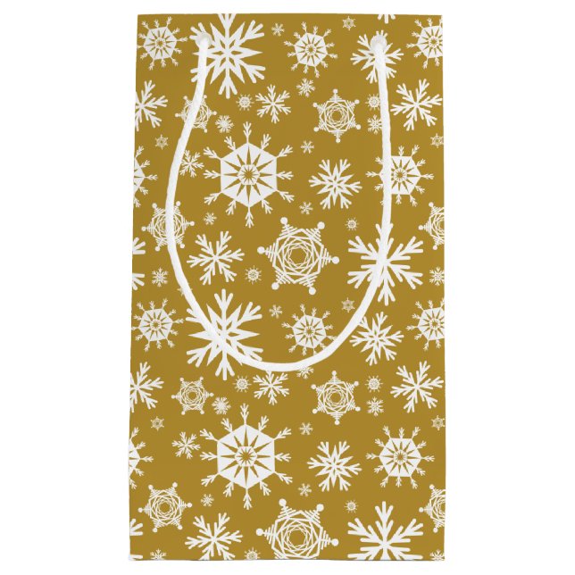 Snowy Gold Small Gift Bag (Front)
