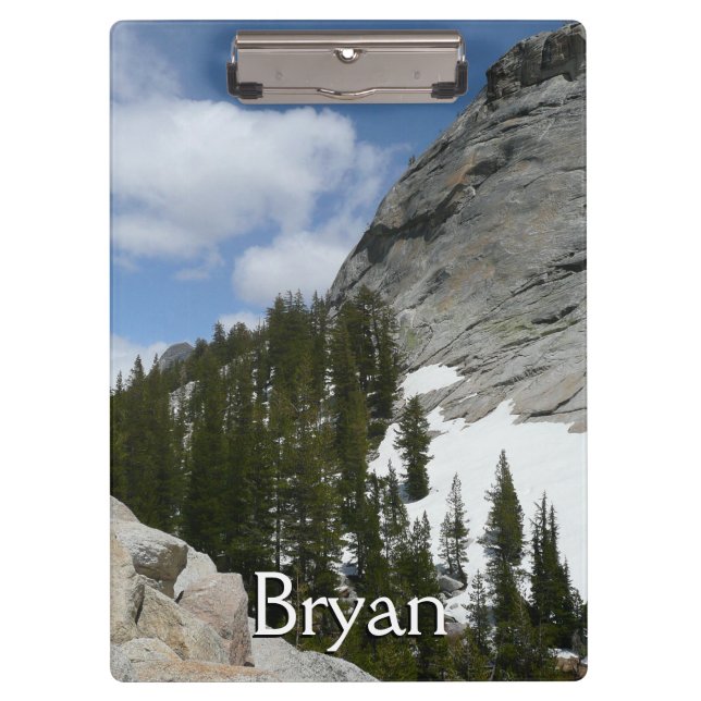 Snowy Granite Domes II Yosemite National Park Clipboard (Front)