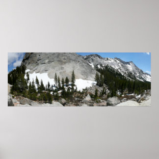 Snowy Granite Domes Panorama at Yosemite Poster