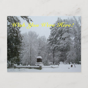 Snowy Graveyard Postcard