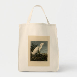 Snowy Heron (Egret) - Audubon's Birds of America Tote Bag