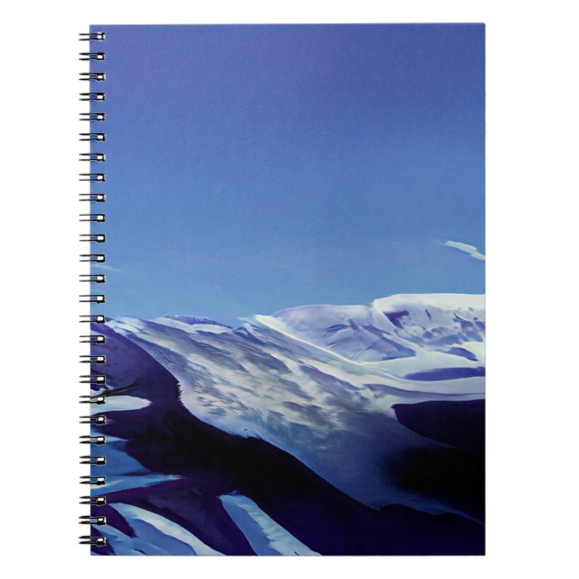 Snowy hills, winter panorama notebook (Front)