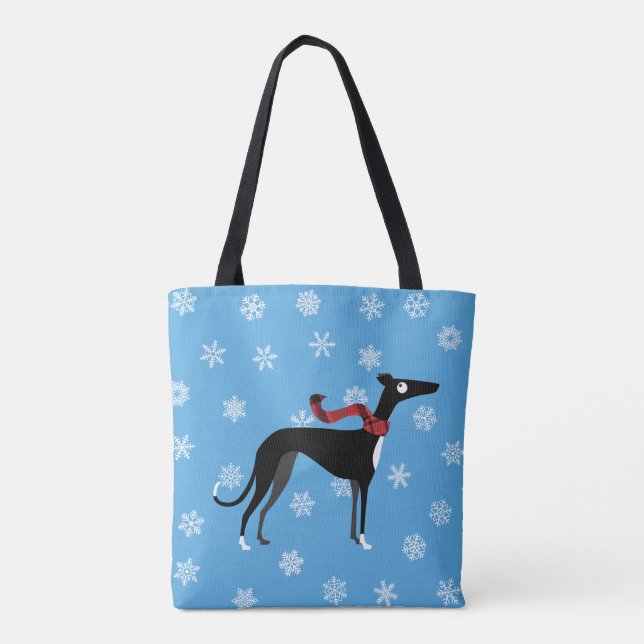 Snowy Hound Tote Bag (Back)