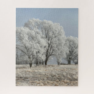 Snowy Iowa Moprning Jigsaw Puzzle