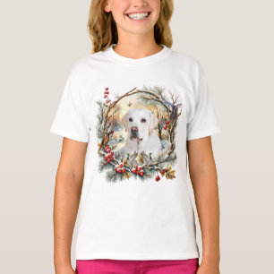 Snowy Labrador Retriever Holiday T-Shirt