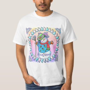 Snowy Lady Snowman t-shirts