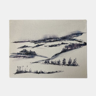 Snowy Landscape Doormat