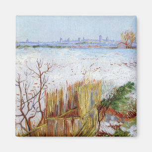 Snowy Landscape, famous painting by Van Gogh Magnet