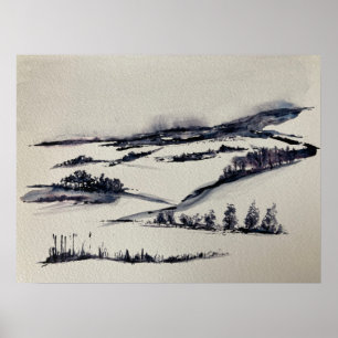 Snowy Landscape Poster
