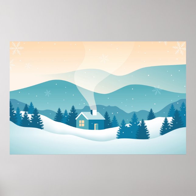 Snowy Landscape Poster (Front)