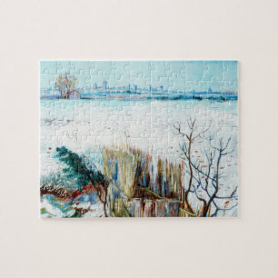 Snowy Landscape with Arles by Vincent van Gogh Jigsaw Puzzle