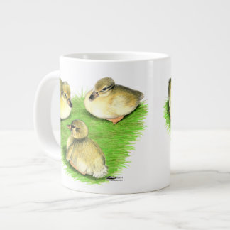 Snowy Mallard Ducklings Large Coffee Mug