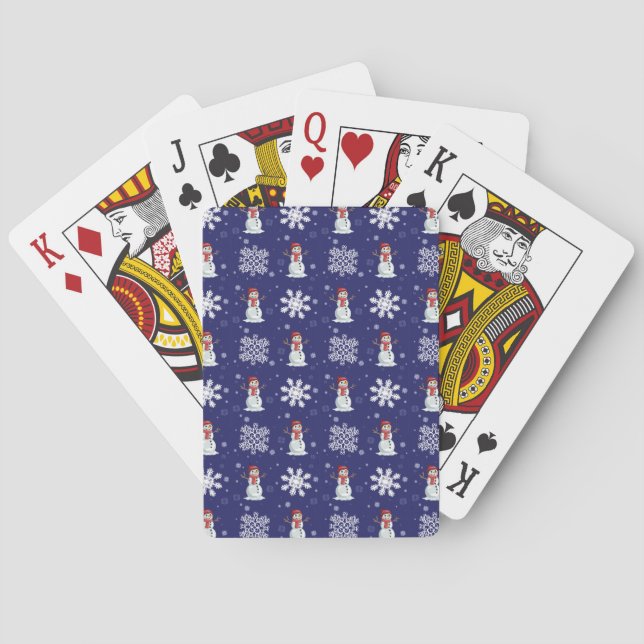 Snowy Men Playing Cards (Back)