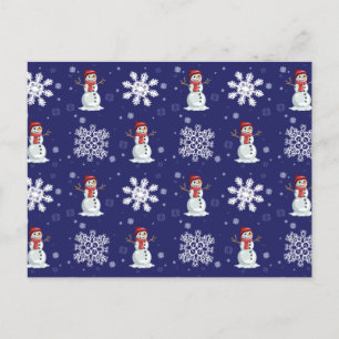 Snowy Men Postcard