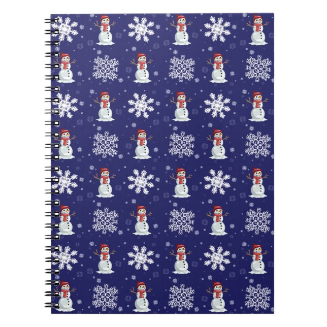 Snowy Men Spiral Notebook (Front)