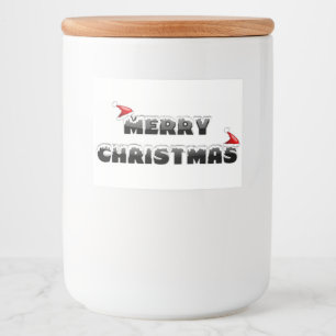 SNOWY MERRY CHRISTMAS  FOOD LABEL