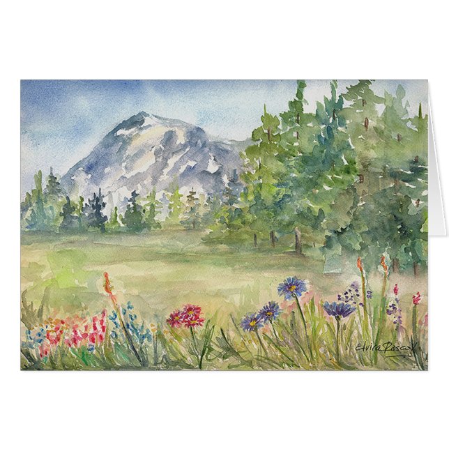 Snowy Monuntain Blank Card (Front Horizontal)