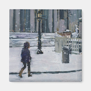 Snowy morning St. Paul's Cathedral 2009 Magnet