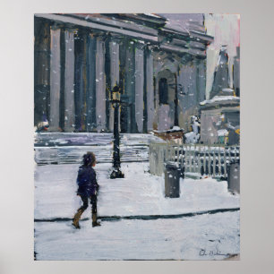 Snowy morning St. Paul's Cathedral 2009 Poster