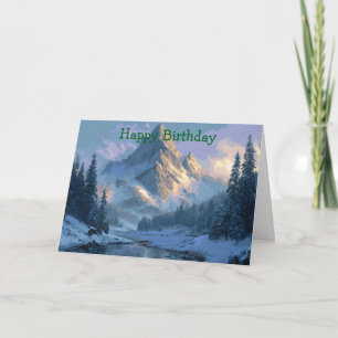 Snowy Mountain Card