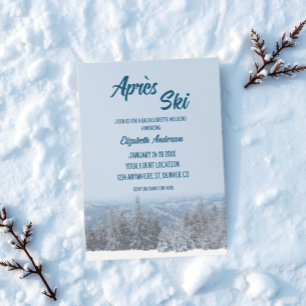 Snowy Mountain Forest Bachelorette Weekend Invitation
