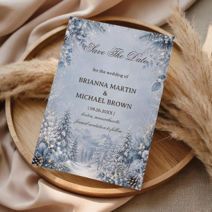 Snowy Mountain Forest Save The Date