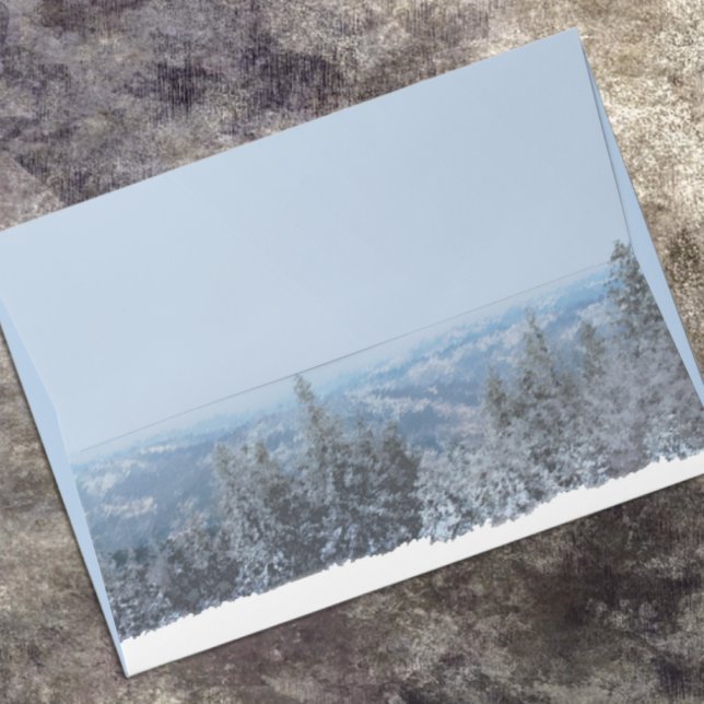 Snowy Mountain Forest Wedding Envelope (Creator Uploaded)