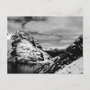 Snowy Mountain Lake Clouds Landscape Postcard