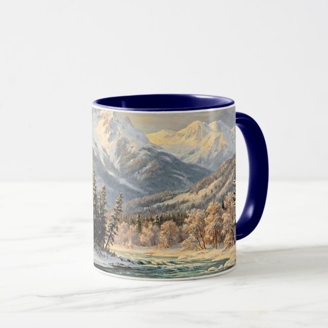 Snowy Mountain Landscape Mug (Front Right)