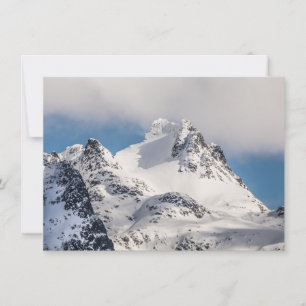 Snowy Mountain Landscape Photo Card