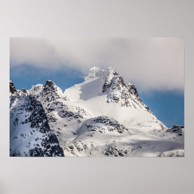 Snowy Mountain Landscape Photo Poster (Front)