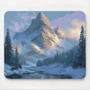 Snowy Mountain Mouse Pad