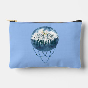 Snowy Mountain Pine Tree Nature Adventure Outdoor Accessory Pouch