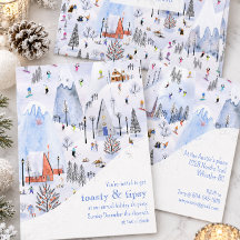 Snowy Mountain Ski Village Holiday Party
