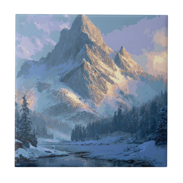 Snowy Mountain Tile (Front)
