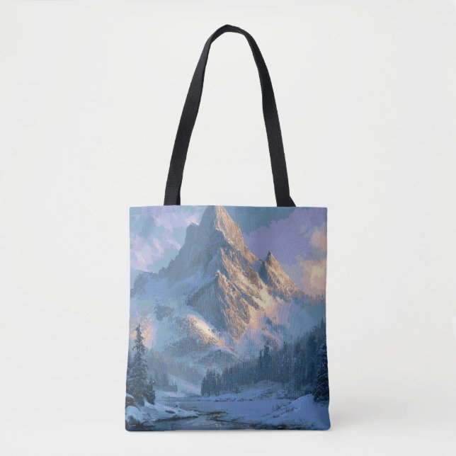 Snowy Mountain Tote Bag (Front)