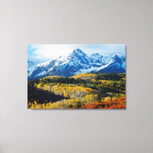 Snowy Mountain & Trees Canvas Print