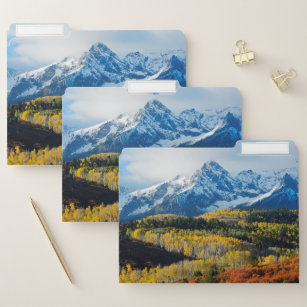 Snowy Mountain & Trees File Folder