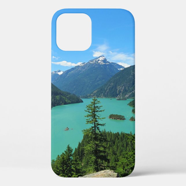 Snowy Mountain Turquoise Lake in Washington Case-Mate iPhone Case (Back)