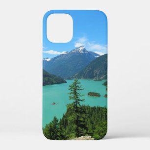 Snowy Mountain Turquoise Lake in Washington iPhone 12 Mini Case