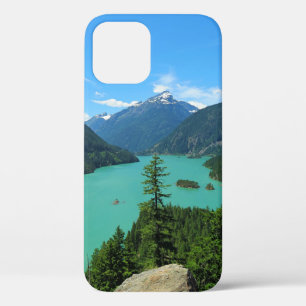 Snowy Mountain Turquoise Lake in Washington iPhone 12 Case