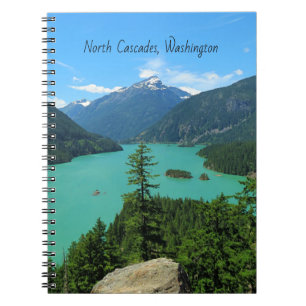 Snowy Mountain Turquoise Lake in Washington Notebook
