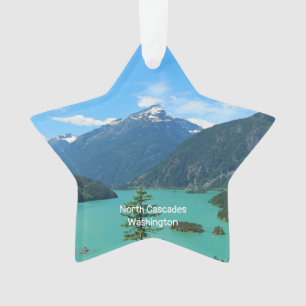 Snowy Mountain Turquoise Lake in Washington Ornament