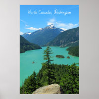 Snowy Mountain Turquoise Lake in Washington