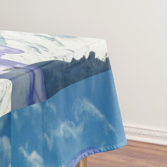 Snowy Mountain Unicorn Frosted Valley Spread Tablecloth (In Situ)