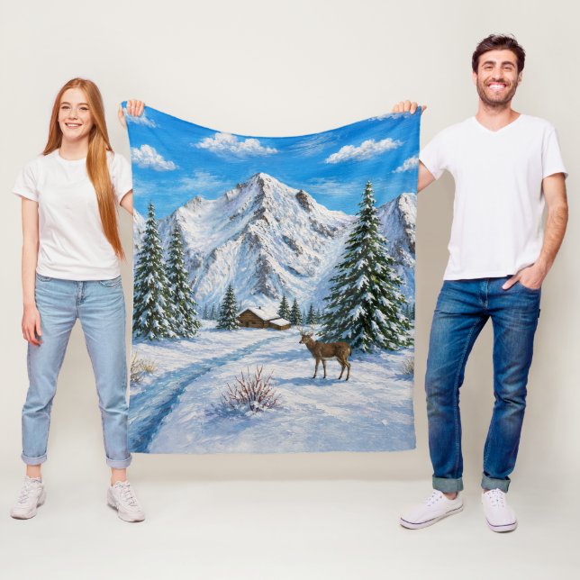 Snowy Mountain Valley Blanket (In Situ)