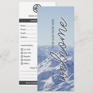 Snowy Mountain Welcome Church Connection Card