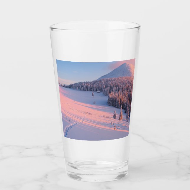 Snowy Mountains Glass (Front)