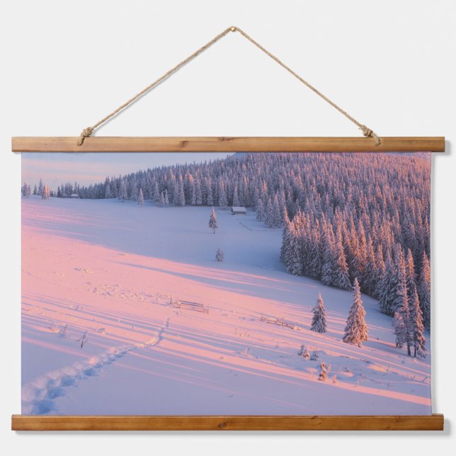 Snowy Mountains Hanging Tapestry (Front)