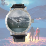 Snowy mountains in the fog at Plansee lake   Watch<br><div class="desc">For nature lovers! Mystical and fascinating - the Plansee in Austria with the snowy mountains in the fog. Originalphoto by Marions Artwork</div>